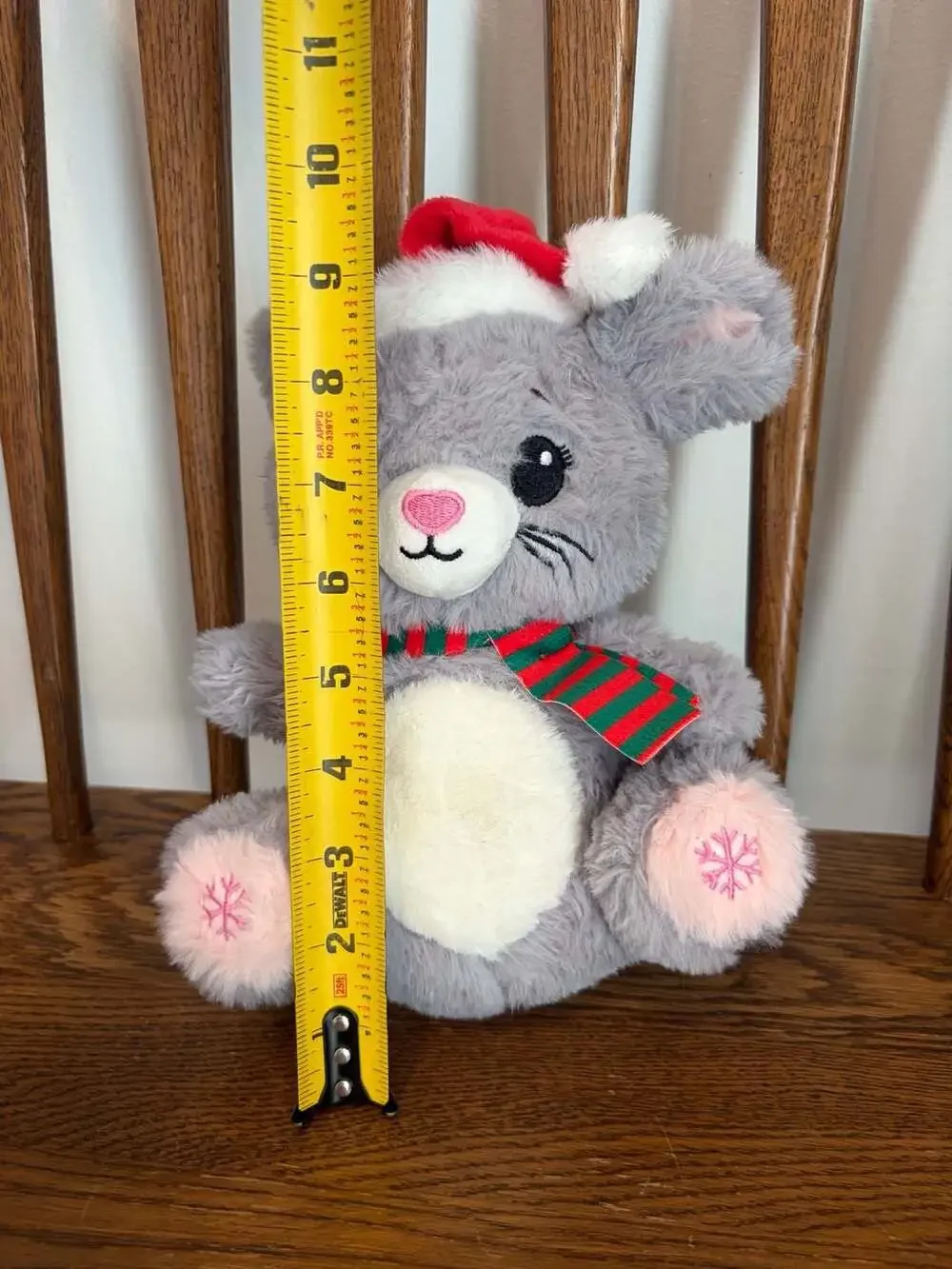 Giftable World 8-inch Merry Mouse Christmas Plush with Squeaker and Crinkle